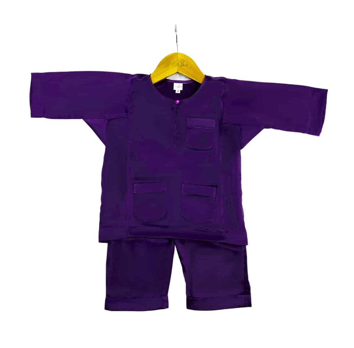 Baju Melayu Dark Purple | Exclusive Kids Clothing & Accesories